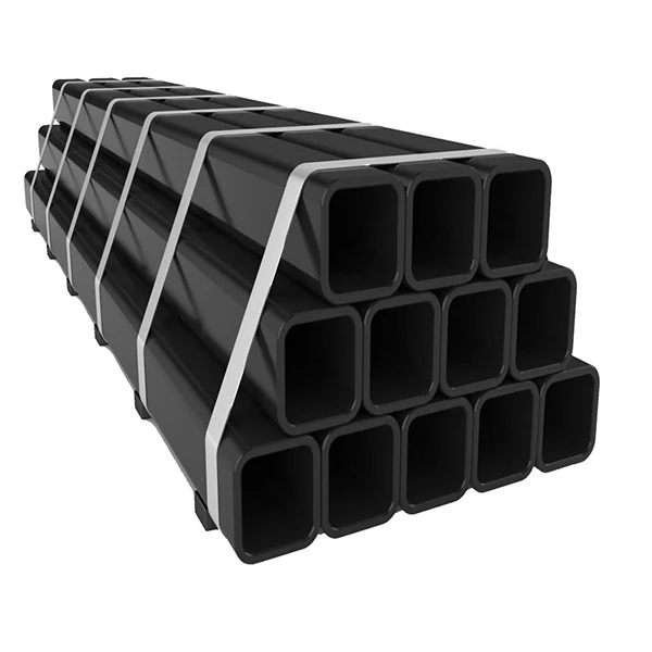 Tubo cuadrado negro de acero al carbono 23 mm